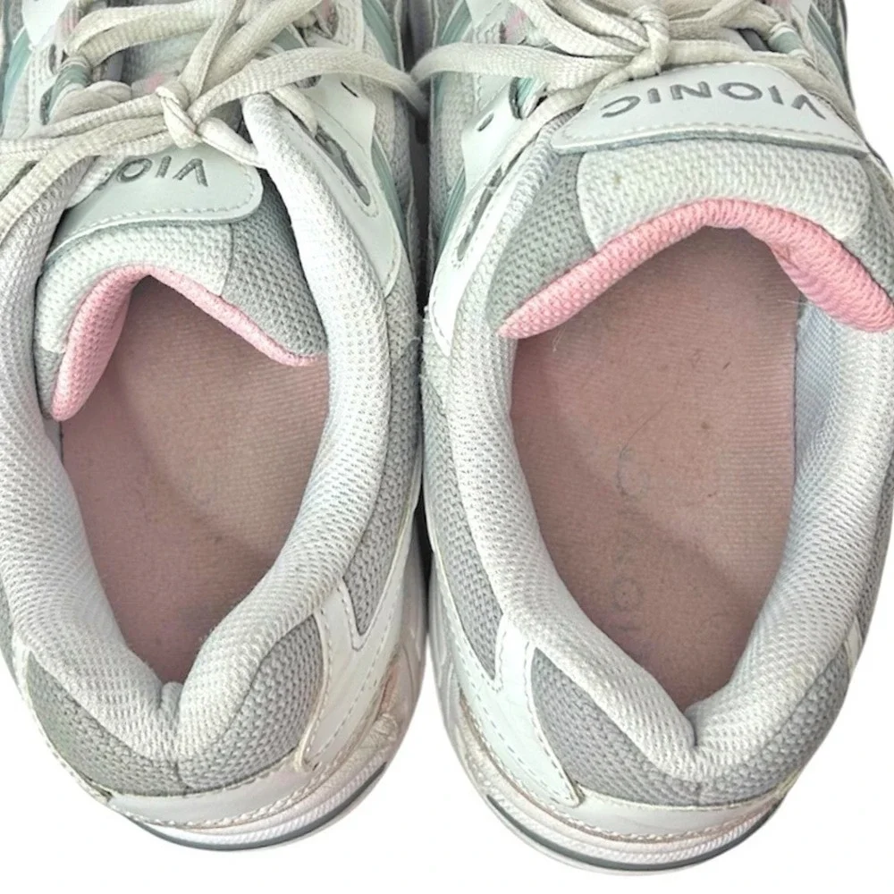 Vionic Walker Sneakers Women 11 White Leather Orthotic‎ Arch Support Shoes
